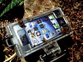 Противоударный водонепроницаемый чехол с видео камерой Optrix XD5 для iPhone 5, 5S  под тапок